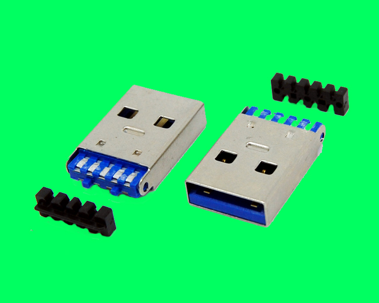 USB 3.0 AM 短體焊線 自動(dòng)焊帶線夾 加錫