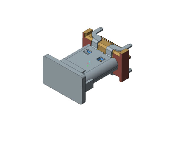 TYPE CF 24P直立式SMT有柱 H=12.0-13.0-13.5-15.0，外殼腳長1.7