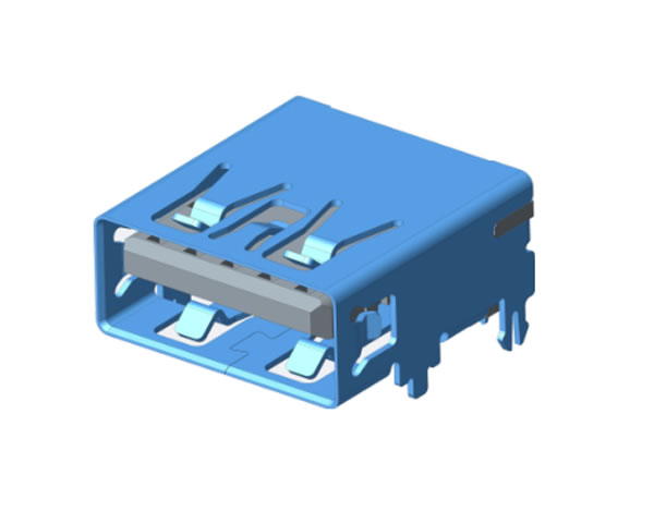 USB 3.0 AF 90度 DIP H=6.26-5.7 L=13.7，CL=3.40-2.86